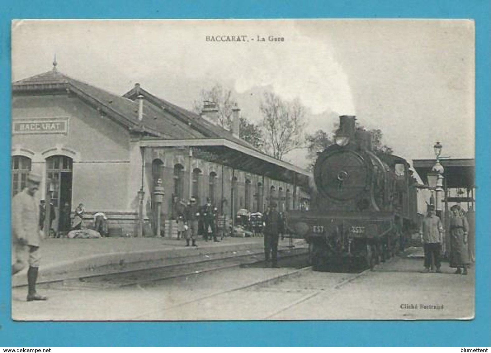 CPA Beau Plan Chemin De Fer Train En Gare De BACCARAT 54 - Baccarat