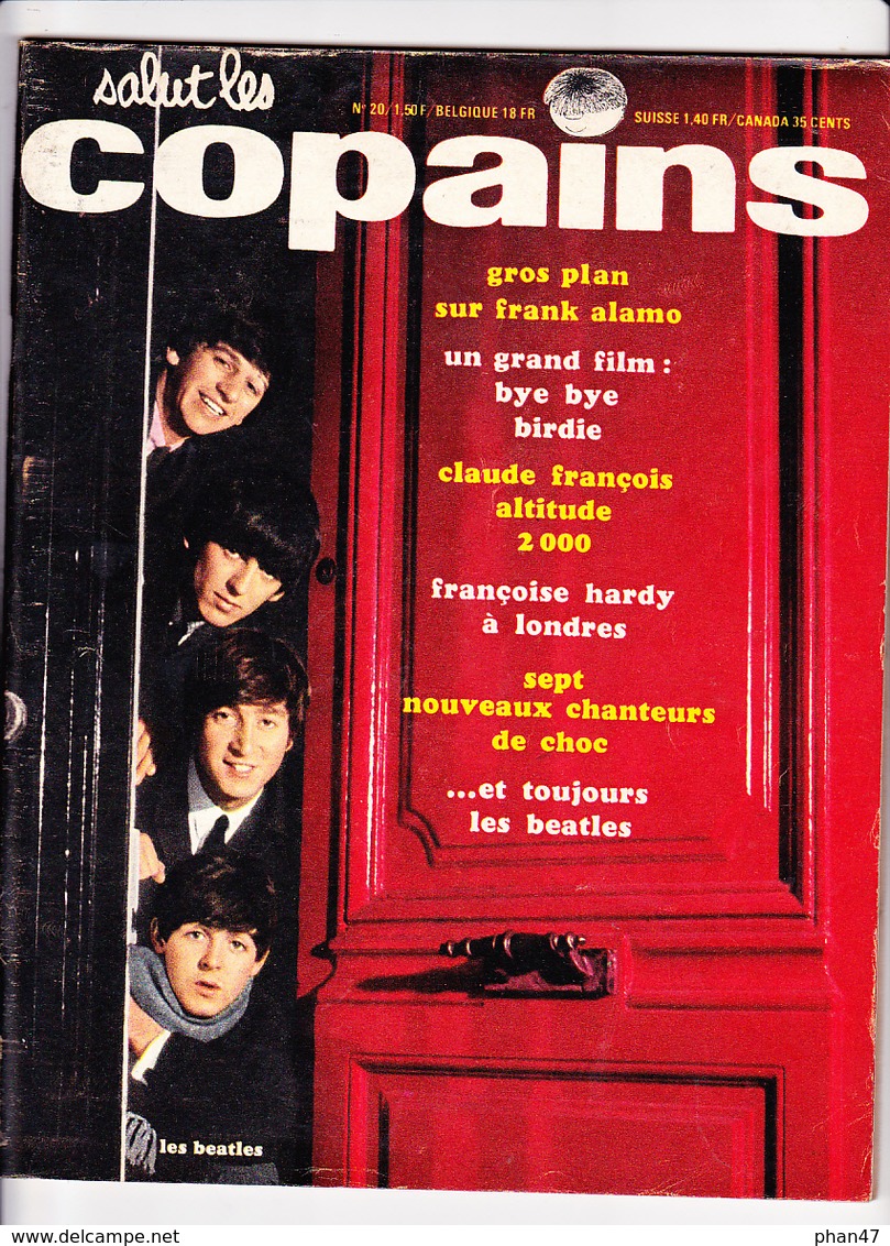 S.L.C. SALUT LES COPAINS N°20/ Avril1964 Frank Alamo (poster), France Gall, Sheila, Claude François, Françoise Hardy - Musique