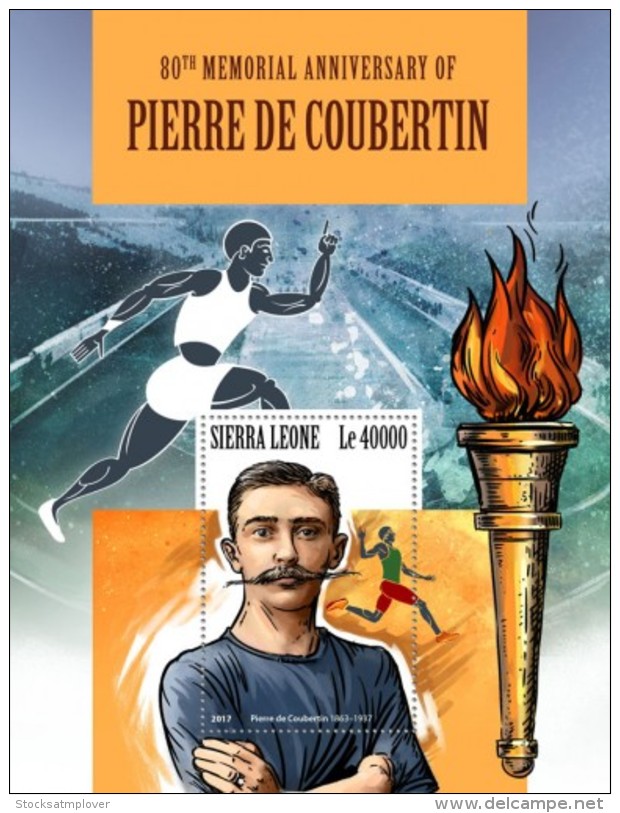 Sierra Leone 2018 Olympics Pierre De Coubertin S201801 - Sierra Leone (1961-...)