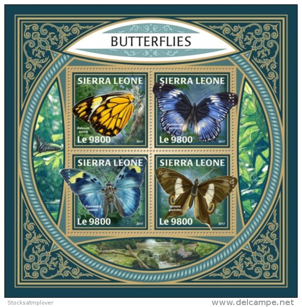 Sierra Leone 2018 Butterflies S201801 - Sierra Leone (1961-...)