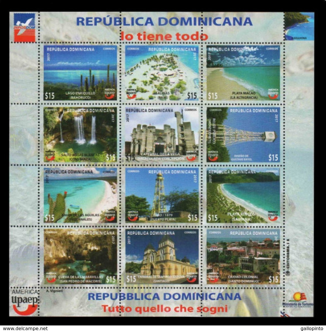 DOMINICAN REPUBLIC UPAEP TOURIST SITES MNH 2017 NEW - Dominican Republic