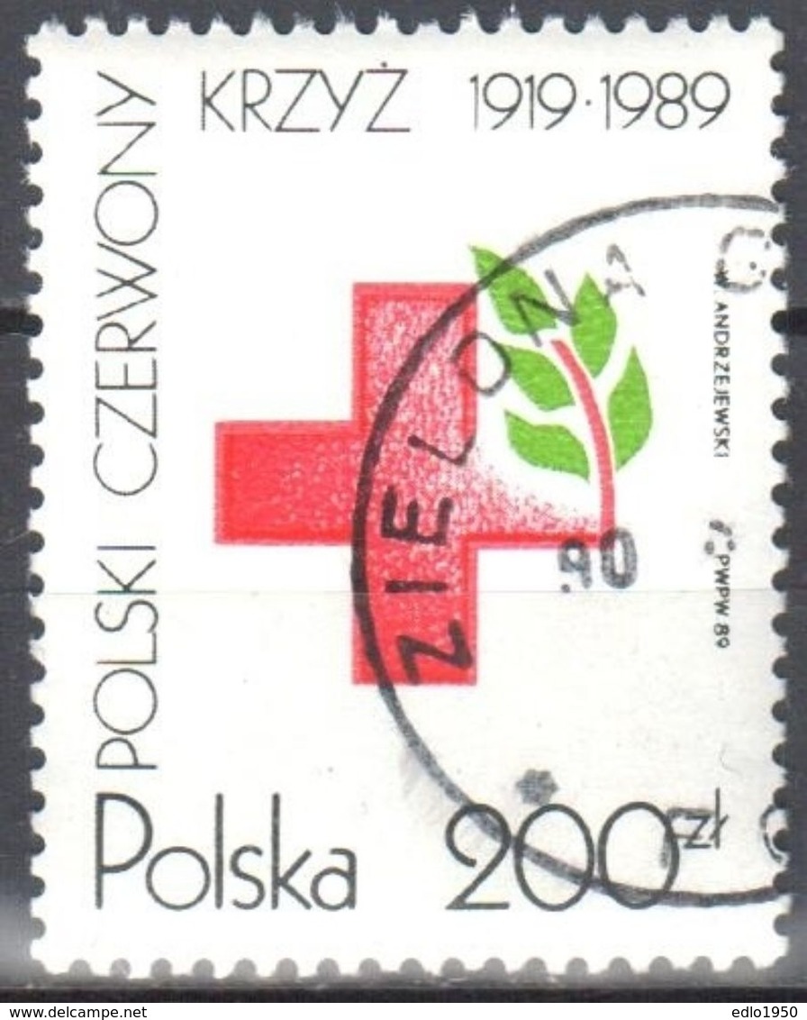 Poland 1989 Red Cross - Mi.3230 - Used - Gestempelt - Gebraucht