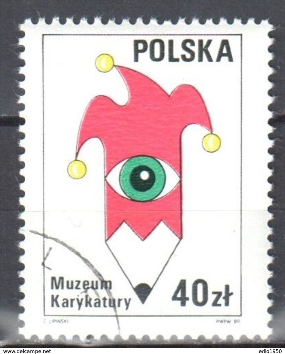 Poland 1989 Museum Of Cartoon Art And Caricature - Mi.3220 - Used - Gestempelt - Gebraucht