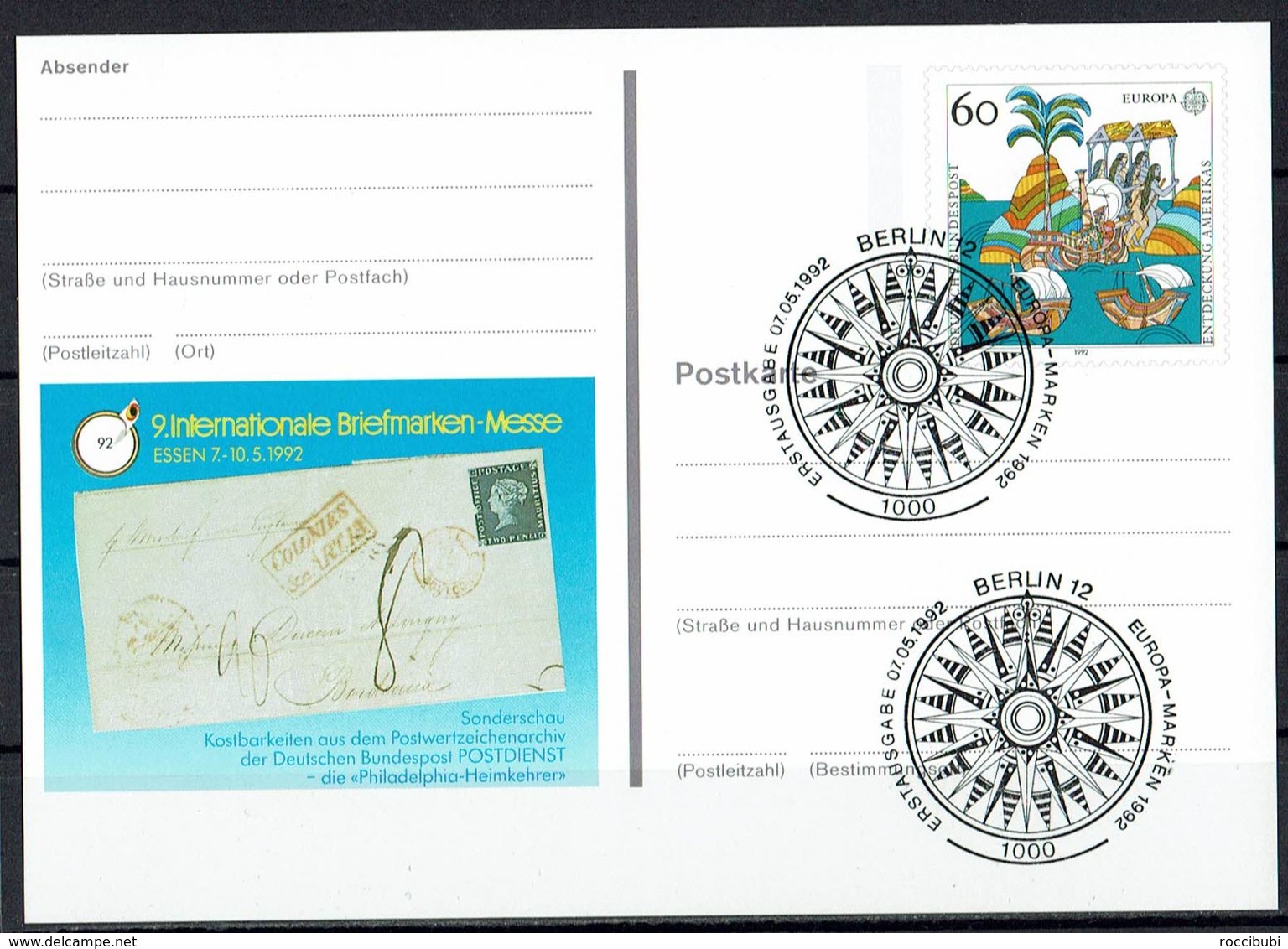 Ganzsache, Postkarte - Privé Postkaarten - Gebruikt