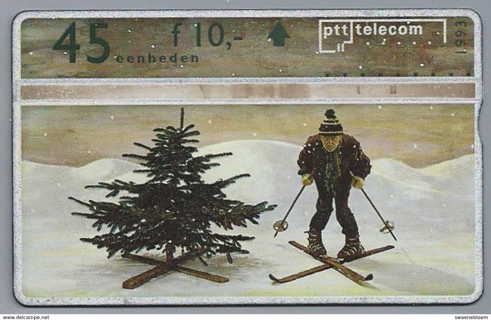 NL.- Telefoonkaart. PTT Telecom. 45 Eenheden. DECEMBER 1993. KERST. 309G - Seizoenen