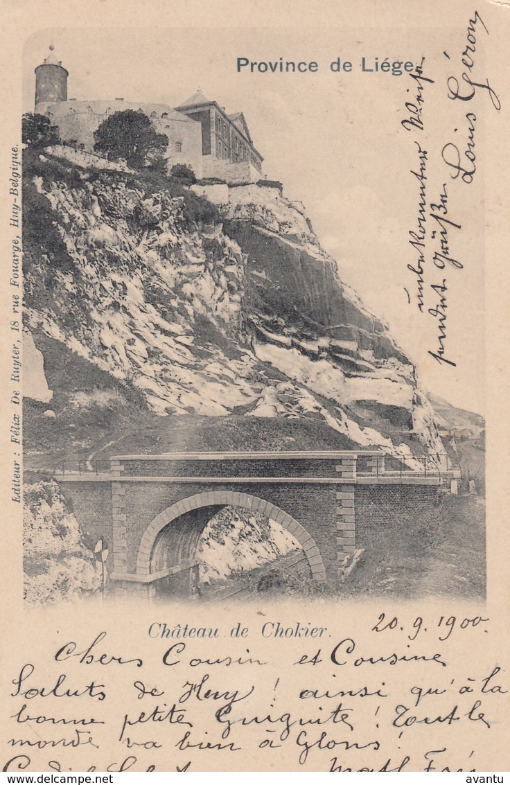 CHOKIER / FLEMALLE / CHATEAU DE CHOKIER  / LE PONT / 1900  PRECURSEUR - Flémalle