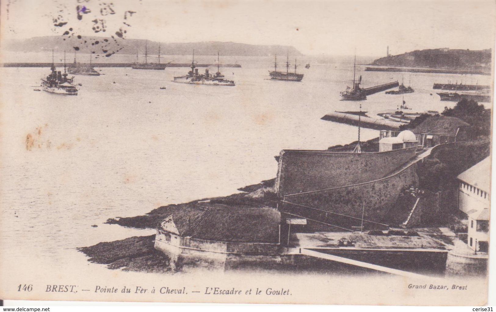 CPA - 146. BREST Pointe Du Fer à Cheval  -  L'escadre Et Le Goulet - Brest