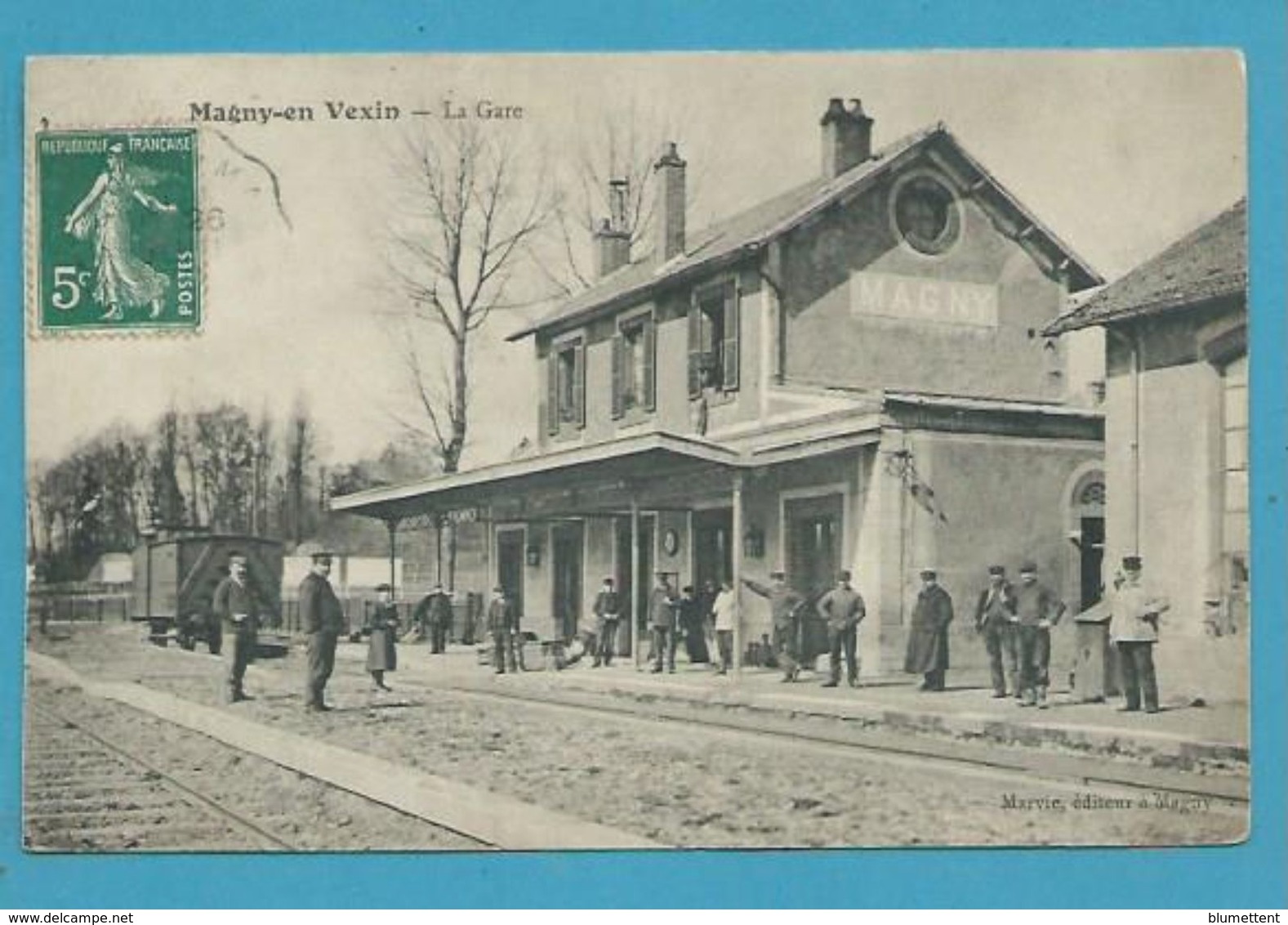 CPA Chemin De Fer Gare Fermée Depuis 1949 - MAGNY-EN-VEXIN 95 - Magny En Vexin