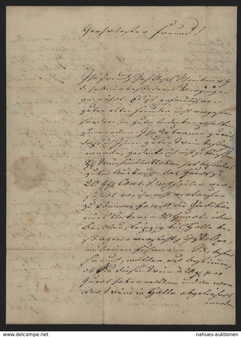Preussen Vorphila Brief L2 Neisse Nysa Schlesien 1821 Nach Kröllwitz Halle  - Sonstige & Ohne Zuordnung