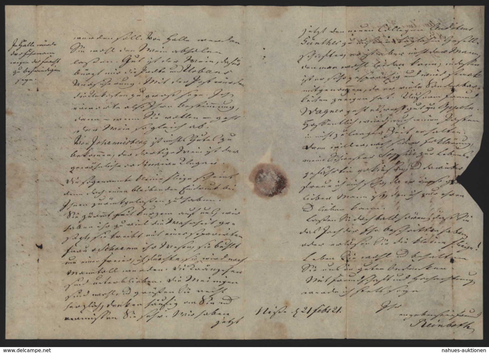 Preussen Vorphila Brief L2 Neisse Nysa Schlesien 1821 Nach Kröllwitz Halle  - Sonstige & Ohne Zuordnung