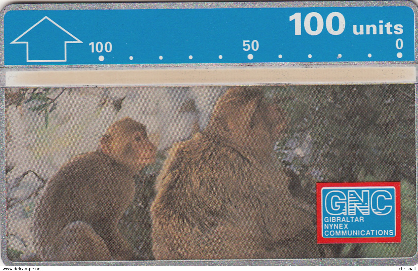 Gibraltar  Phonecard - 100u Barbary Ape - Fine Used - Gibraltar