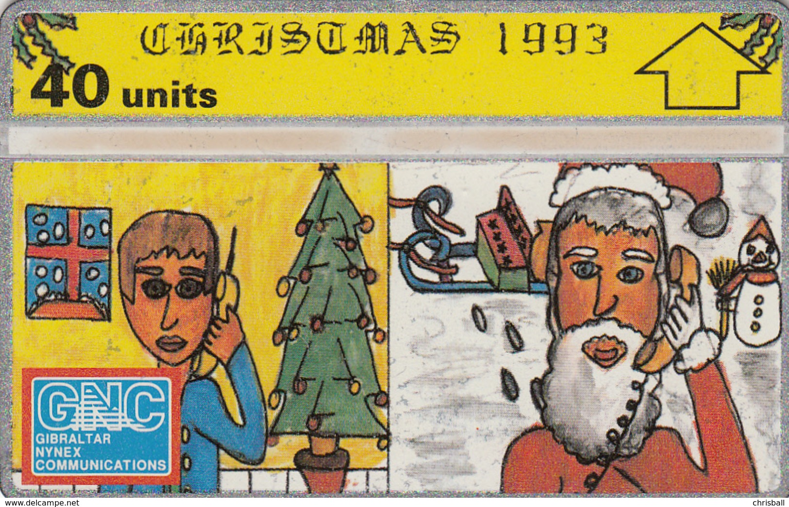 Gibraltar  Phonecard- 40u Christmas - Fine Used - Gibraltar