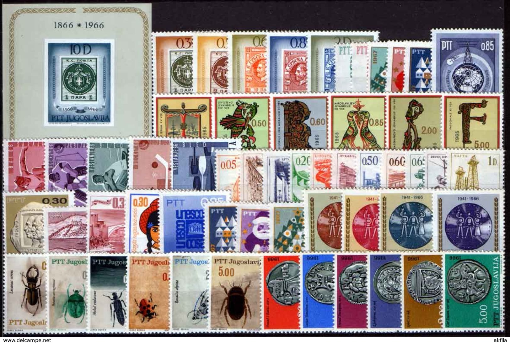 Yugoslavia 41 complete years from 1962 to 2002 year, MNH (**)