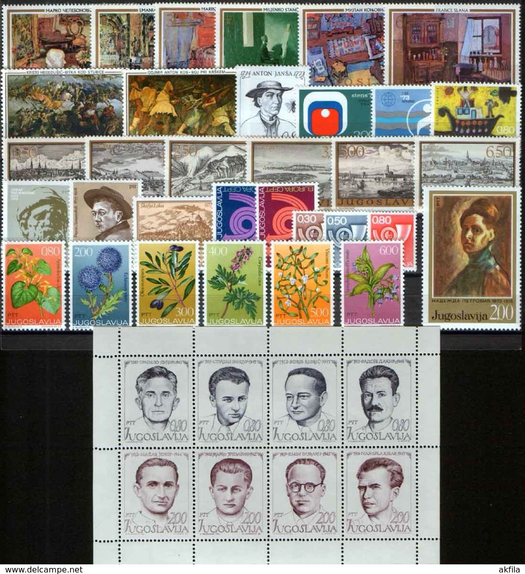 Yugoslavia 41 complete years from 1962 to 2002 year, MNH (**)