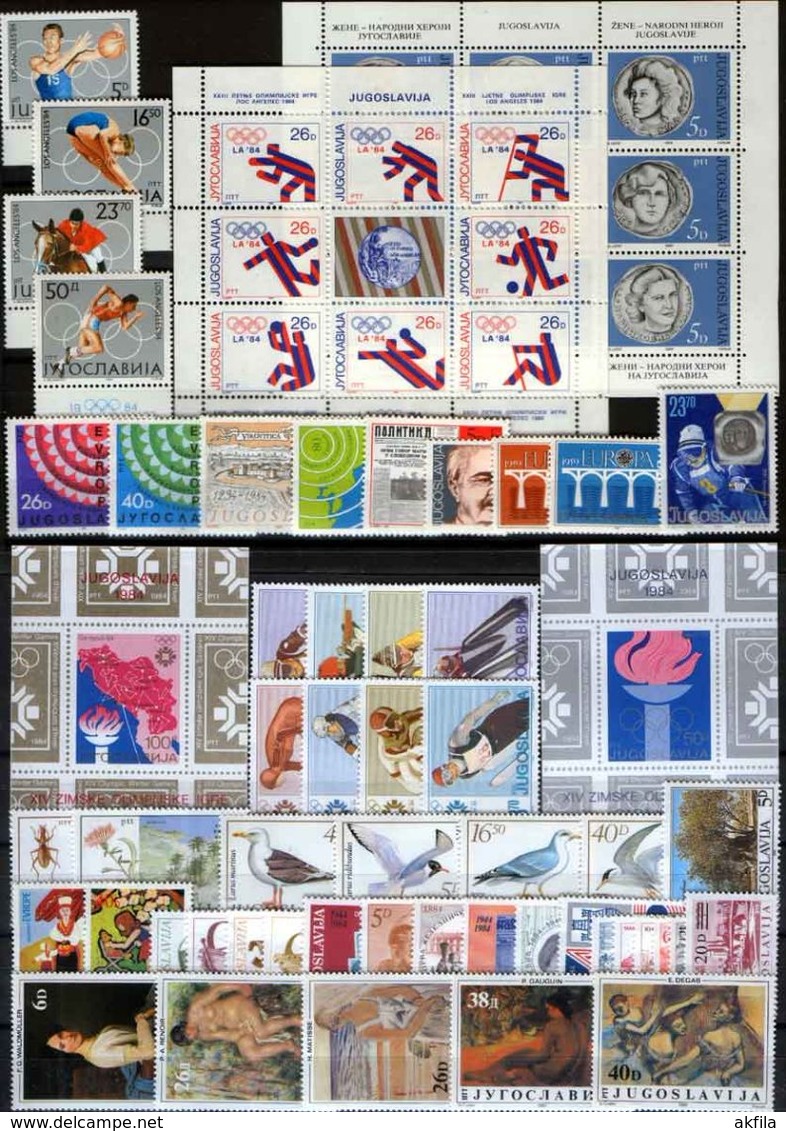 Yugoslavia 41 complete years from 1962 to 2002 year, MNH (**)