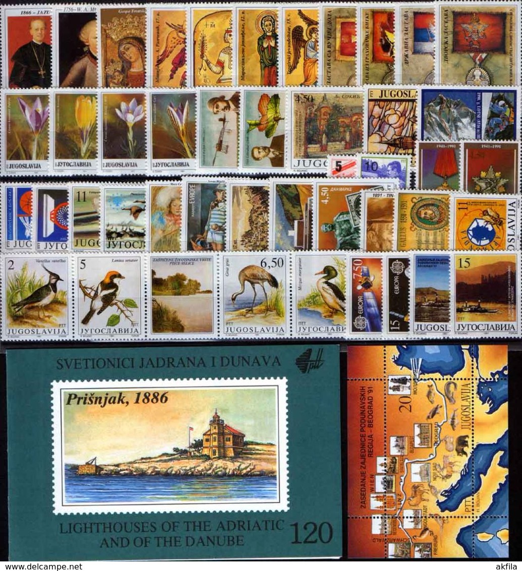 Yugoslavia 41 complete years from 1962 to 2002 year, MNH (**)