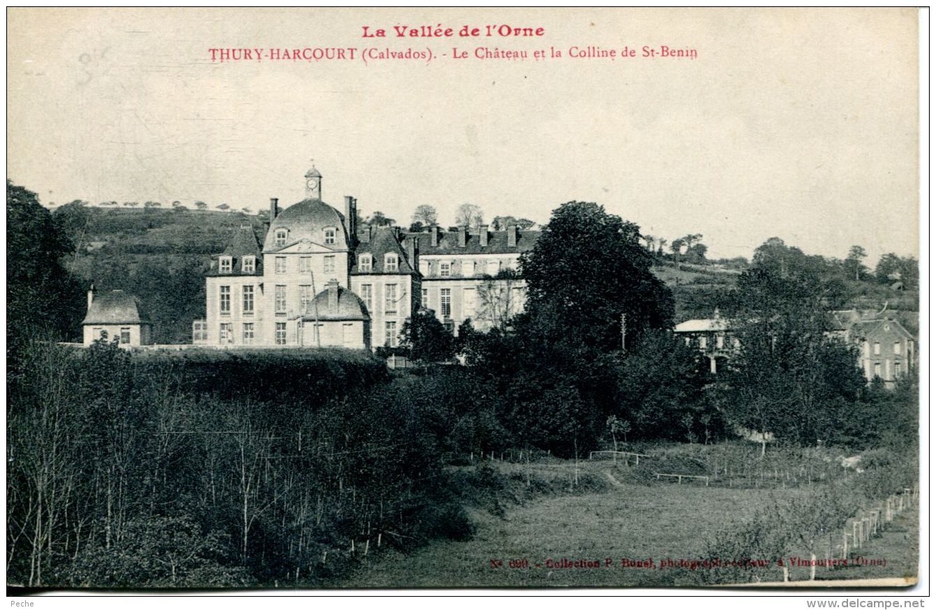 N°3953 A -cpa Thury Harcourt -le Château Et La Colline De Str Bénin- - Thury Harcourt
