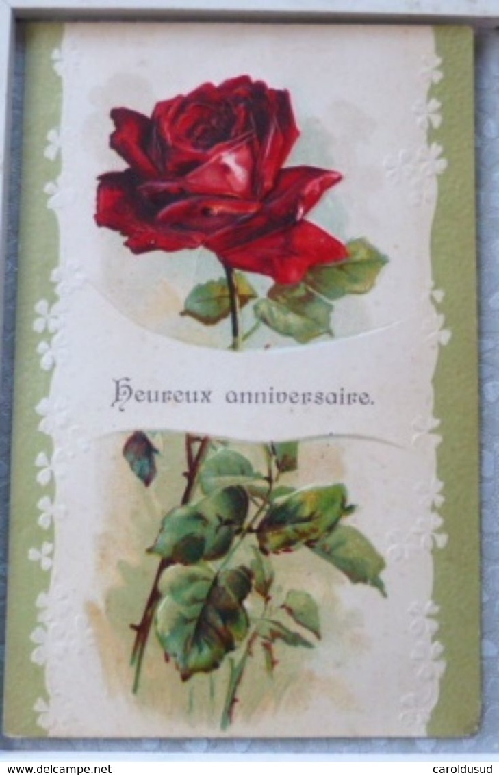 CPA Lot 8 X Litho RELIEF DORURE Illustrateur HAMEL BRASCH  Klein KOPAL EAS K.F. THEME FLEUR  ROSE SEULE En MEDAILLON - Sammlungen & Sammellose