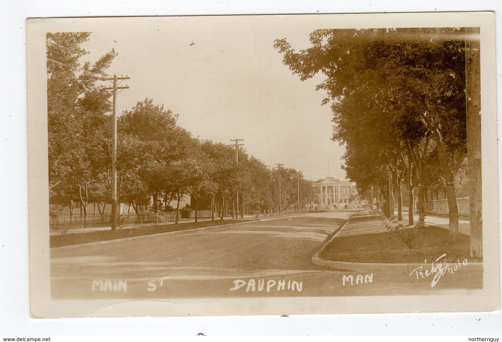 DAUPHIN, Manitoba, Canada, Main Street, Old Ritz RPPC - Dauphin