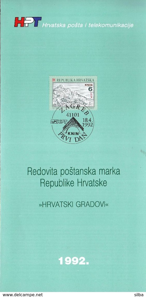 Croatia 1992 / Croatian Towns - Knin / Prospectus, Leaflet, Brochure - Croazia