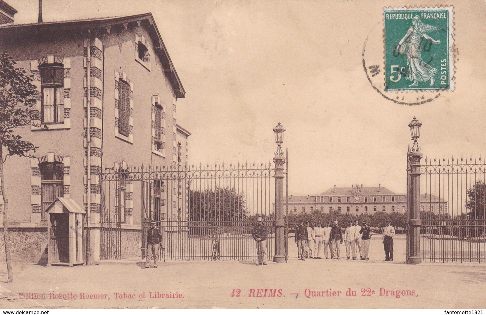 REIMS QUARTIER DU 22EME DRAGONS/ED. ROSOTTE ET ROEMER TABAC ET LIBRAIRIE (dil343) - Reims