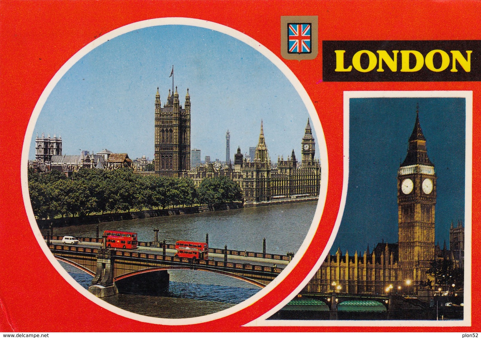 11728-POST CARD LONDON WITH STAMP FROM A PERFIN 15 PENNY - Storia Postale