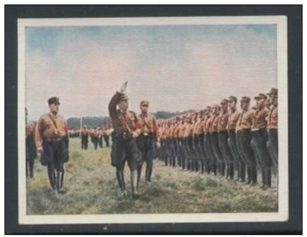 WW II Zigaretten Sammelbild 6,2 X 4,8 Cm , Kampf Um Das Dritte Reich Nr. 108 : Major Hühnlein Mit Führern Der NSKK. - Sammelbilderalben & Katalogue