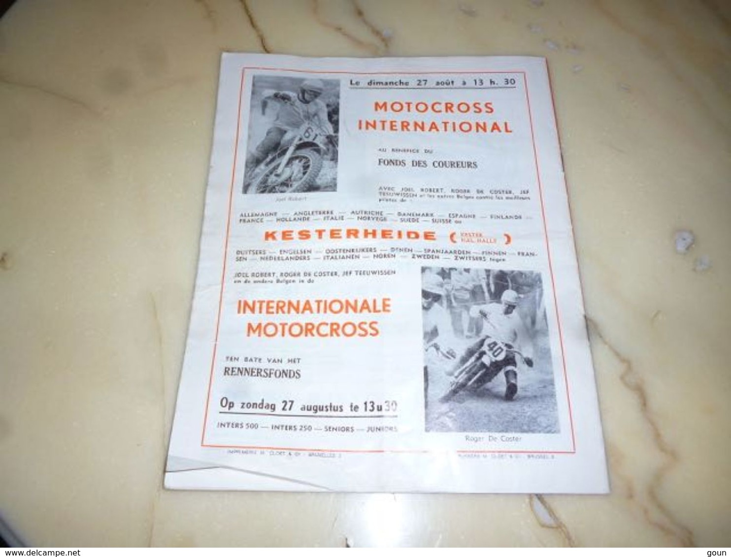 CB12 Programme Officiel Grand Prix De Belgique Moto-cross 1967 - Altri & Non Classificati