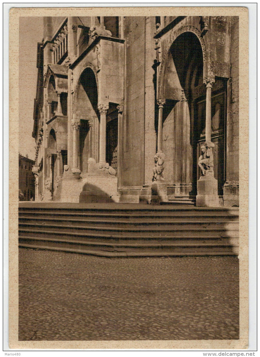 PIACENZA   IL  DUOMO    DETTAGLIO  DELLA  FACCIATA  1939        (VIAGGIATA) - Piacenza