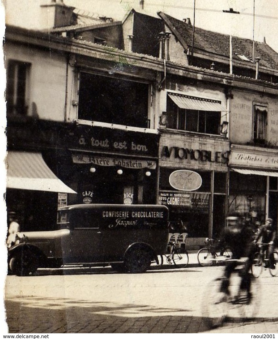 Autos Voitures Automobiles - TROYES - Policier Camion Peugeot ? Citroën ? Confiserie Chocolaterie Jacquot Garage Tacot - Voitures De Tourisme