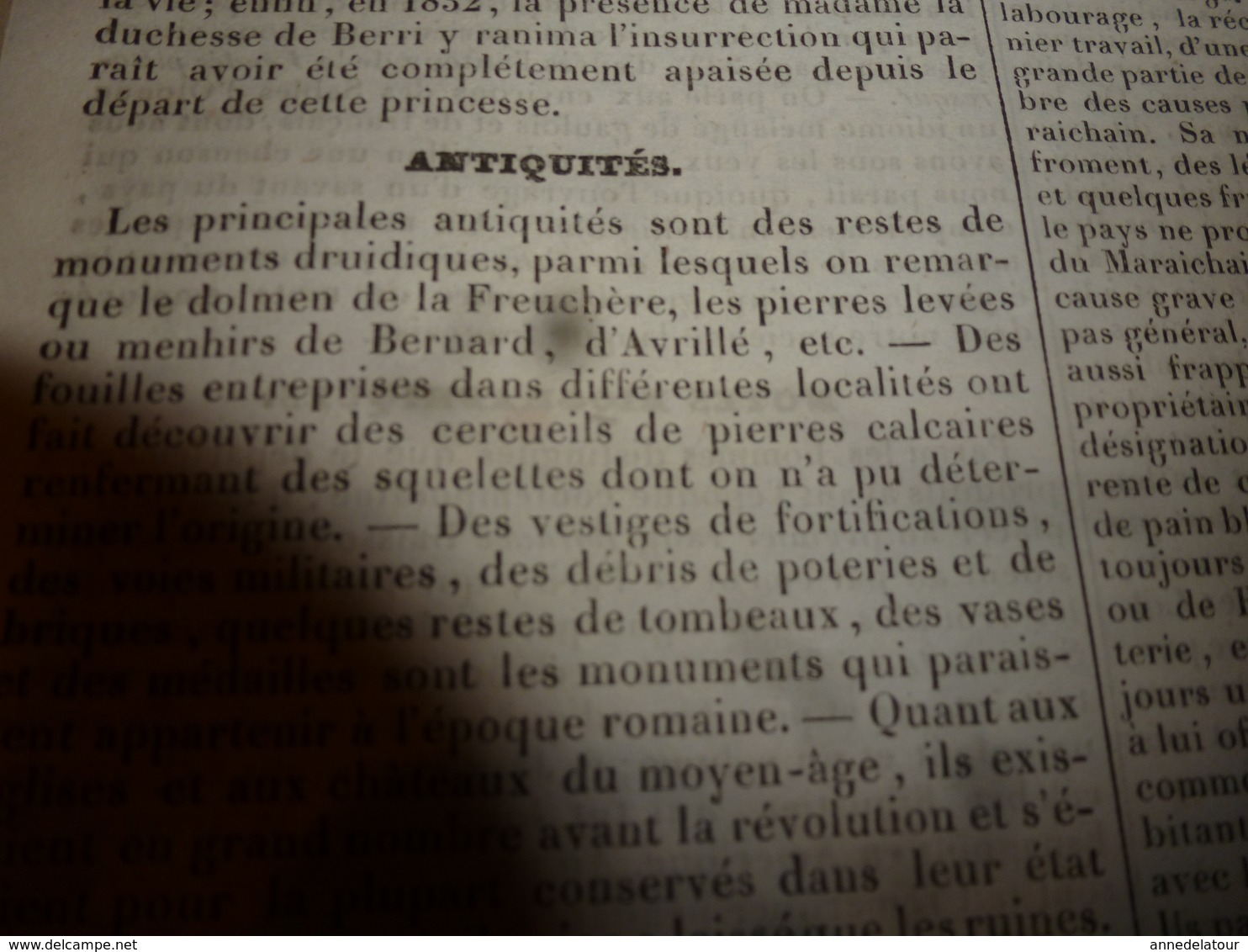 1935  VENDÉE (Histoire-Antiquités-Caractère-Langage-Curiosités-Industrie commerciale-Gravures-Variétés- Population-etc)