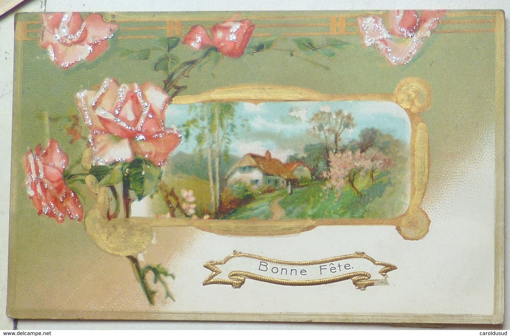 CPA lot 6 x litho RELIEF illustrateur BRASCH  klein KOPAL EAS KF VOEUX THEME FLEUR  ROSE FANTAISIE MEDAILLON