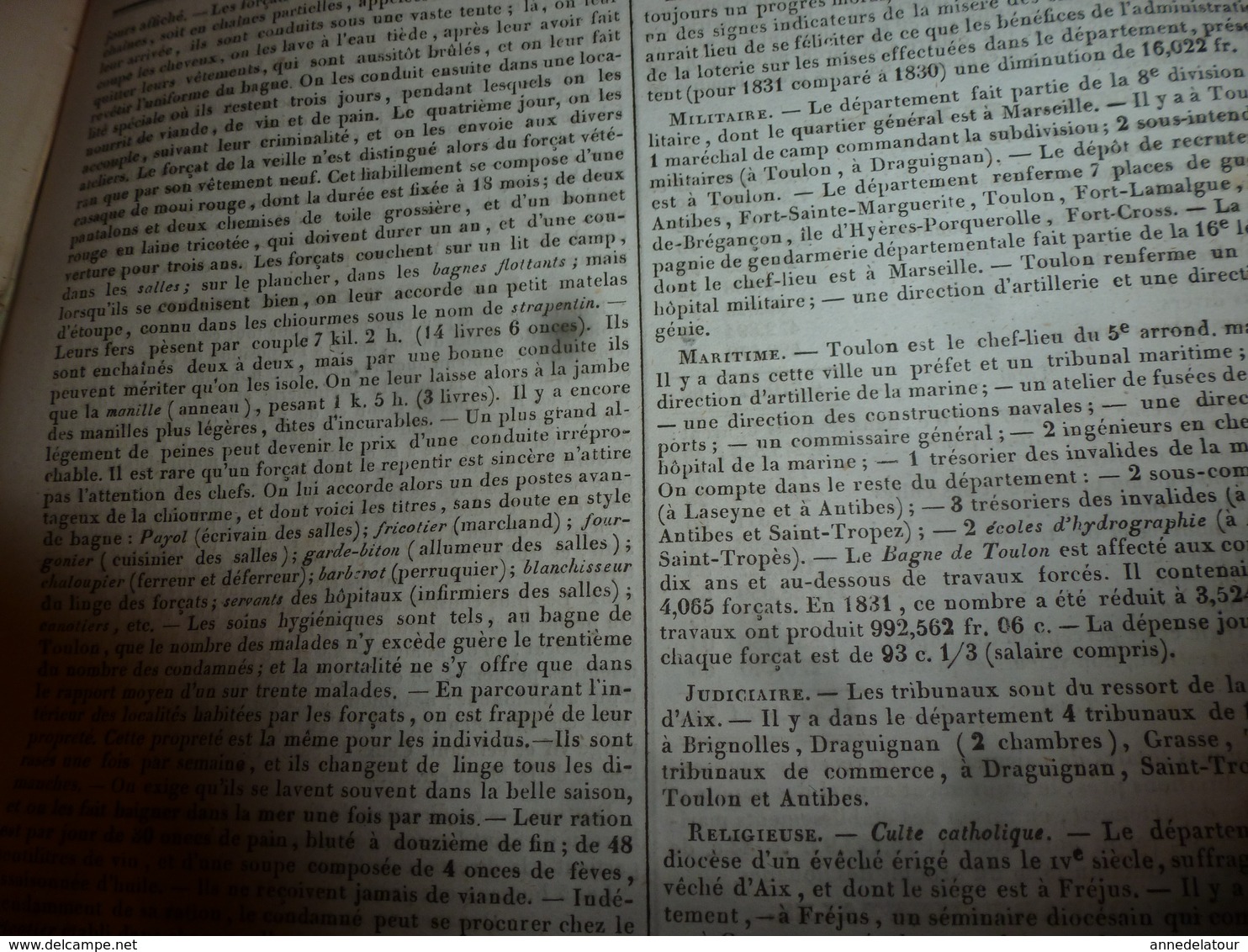 1935  VAR (Histoire-Antiquités-Caractère-Langage-Curiosités-Industrie commerciale-Gravures-Variétés-Population-etc)