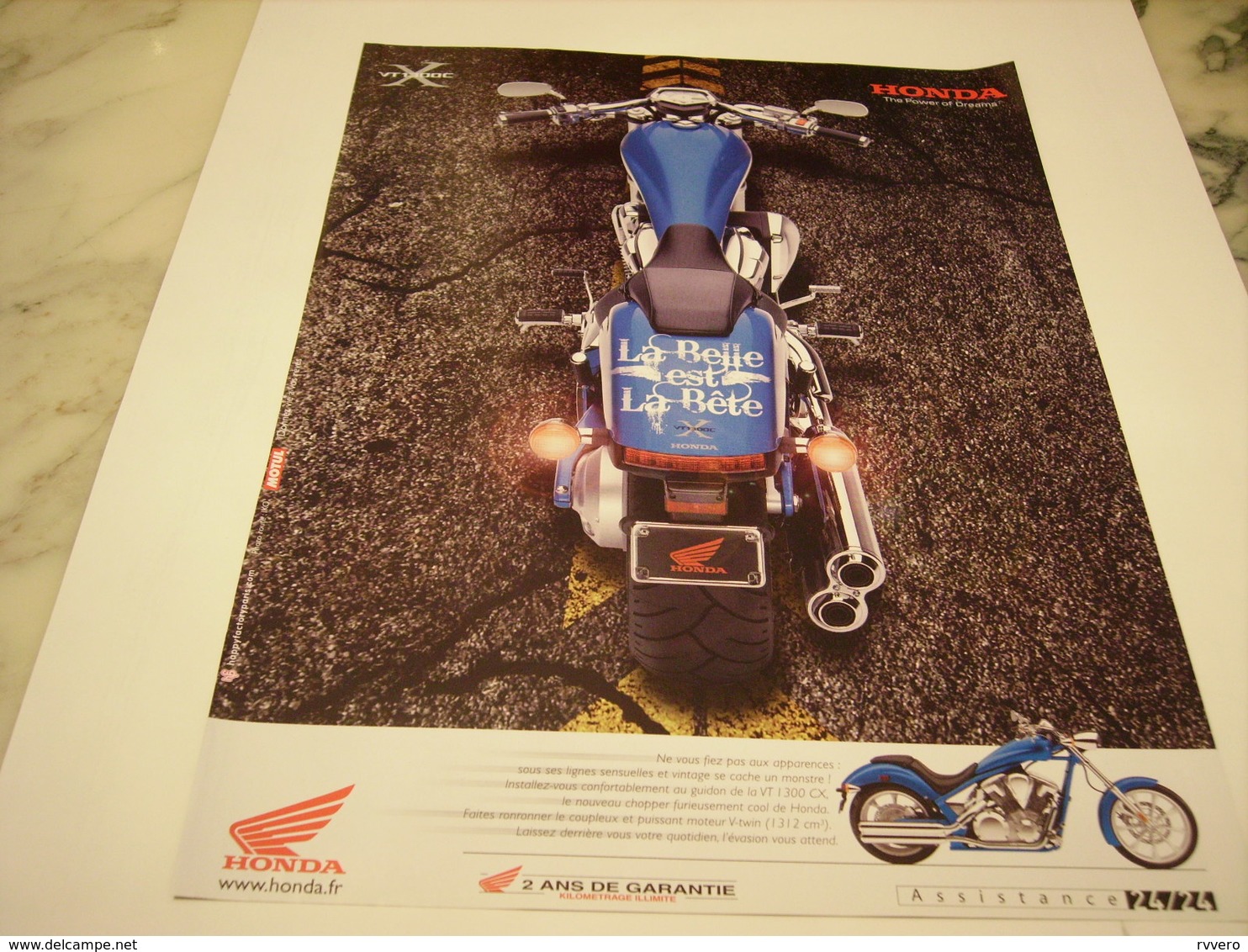 ANCIENNE PUBLICITE   MOTO HONDA VT 1300 C 2009 - Motos