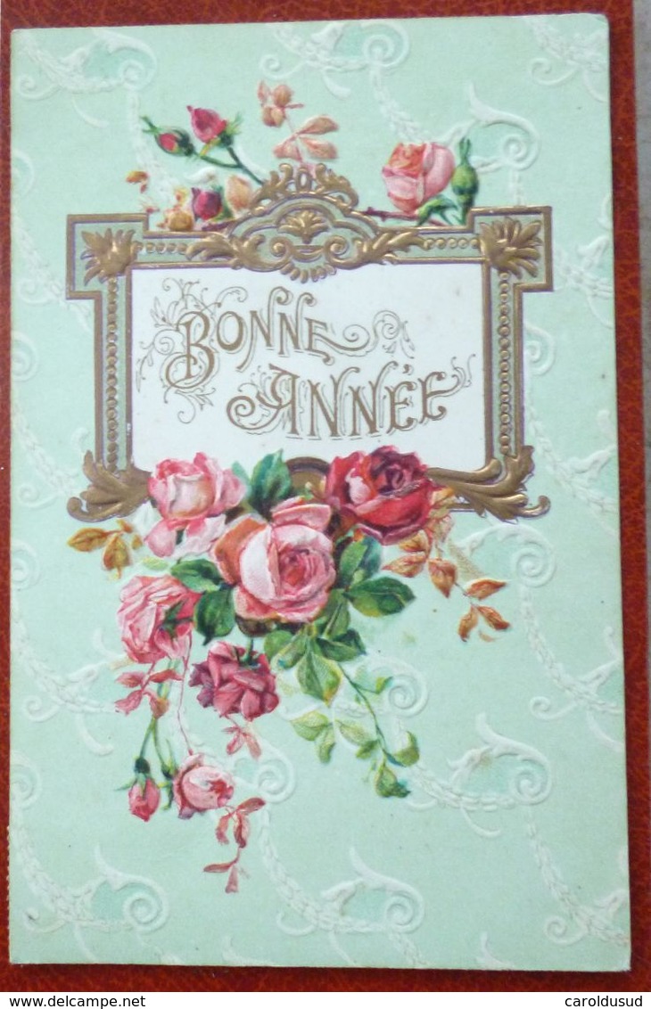 CPA lot 6 x litho RELIEF ART NOUVEAU illustrateur klein KOPAL E.A.S. THEME VOEUX LANGAGE FLEUR ROSE