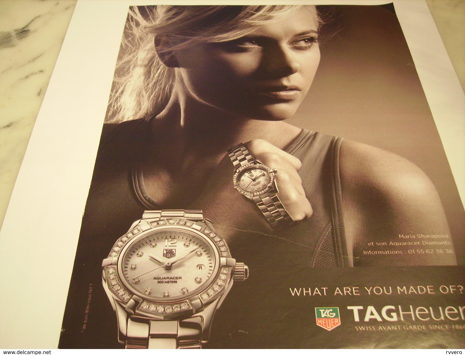 PUBLICITE  MONTRE TAGHEUER AVEC MARIA SHARAPOVA 2009 - Autres & Non Classés