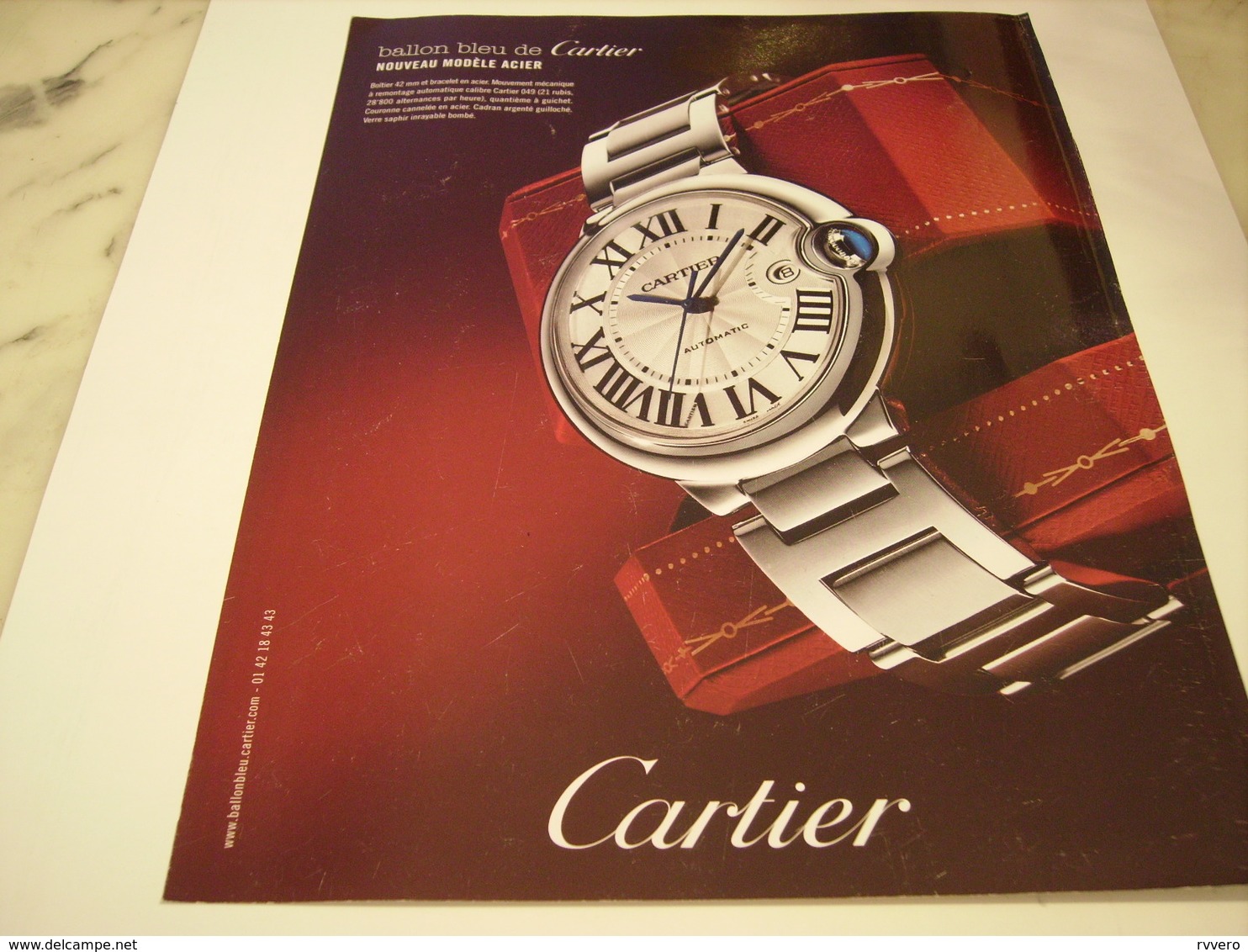 PUBLICITE  MONTRE BALLON BLEU DE CARTIER 2009 - Autres & Non Classés