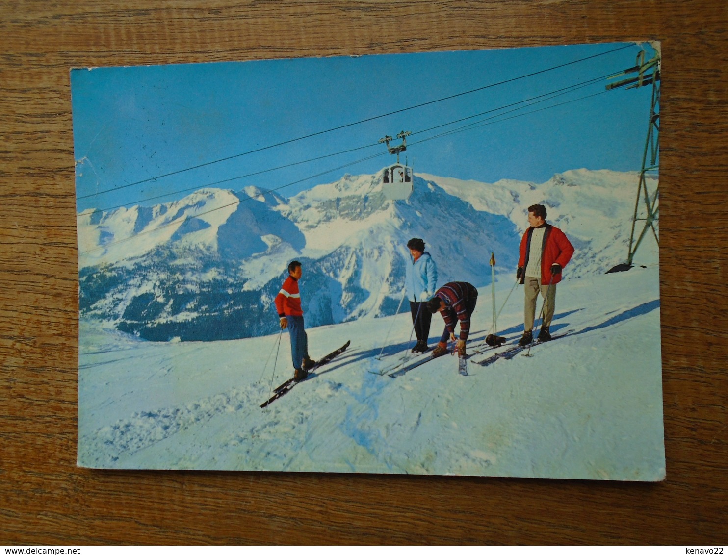 Suisse , Arrivée Du Téléférique à Cry D'err , Le Rawyl Et Le Glacier Du Wildhorn " Carte Animée Skieurs Et Cabine " - Other & Unclassified