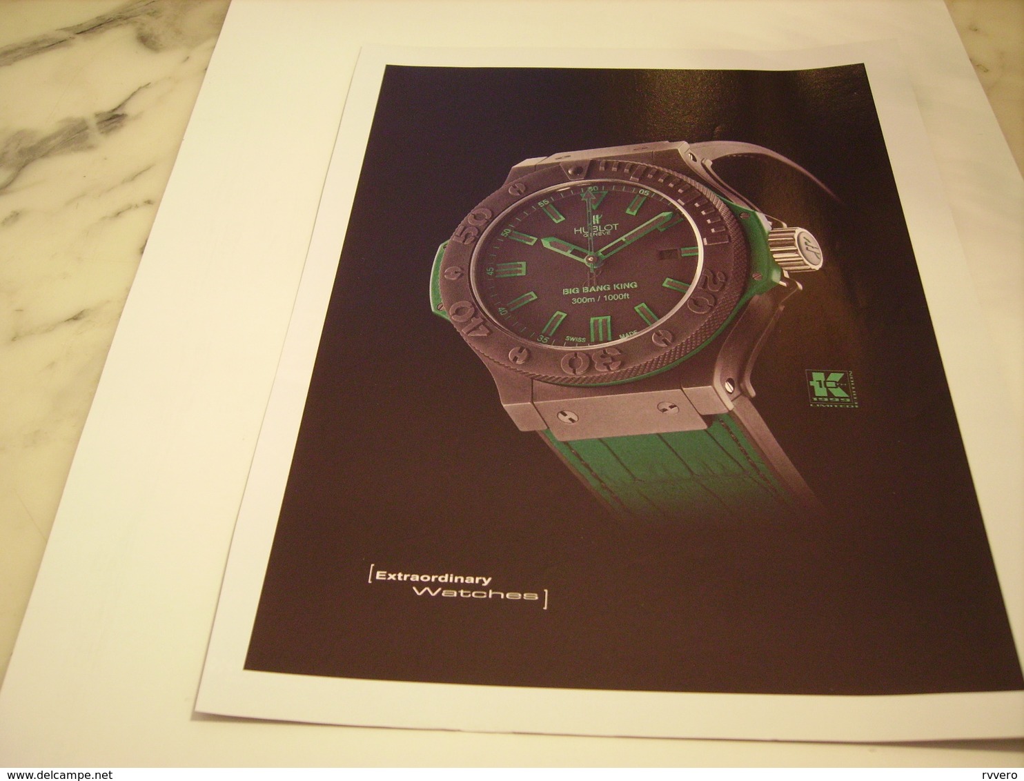 PUBLICITE  MONTRE HUBLOT 2009 - Autres & Non Classés