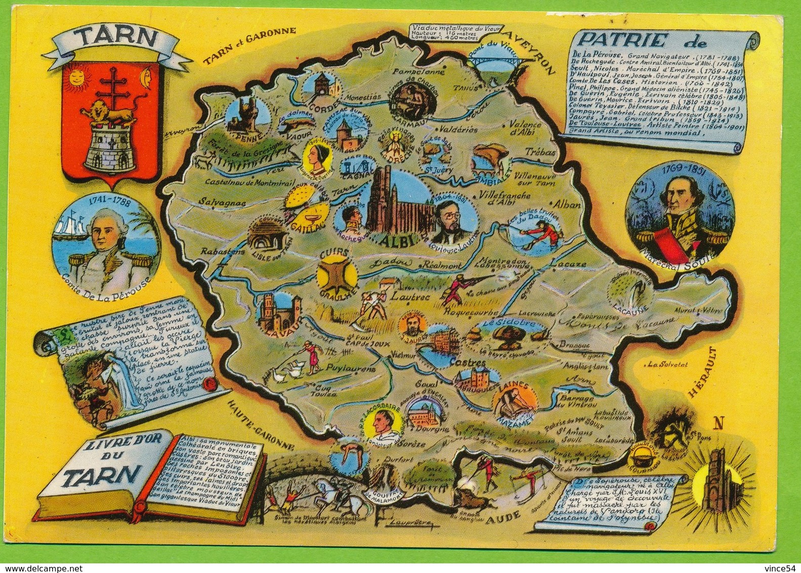 Plan Départemental Du TARN Carte Circulé 1975 - Autres & Non Classés