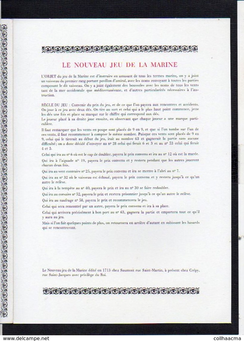 1960 Publicité Laboratoires  / Jeu De Société (genre De L'Oie) / " Le Nouveau Jeu De La Marine " - Autres & Non Classés