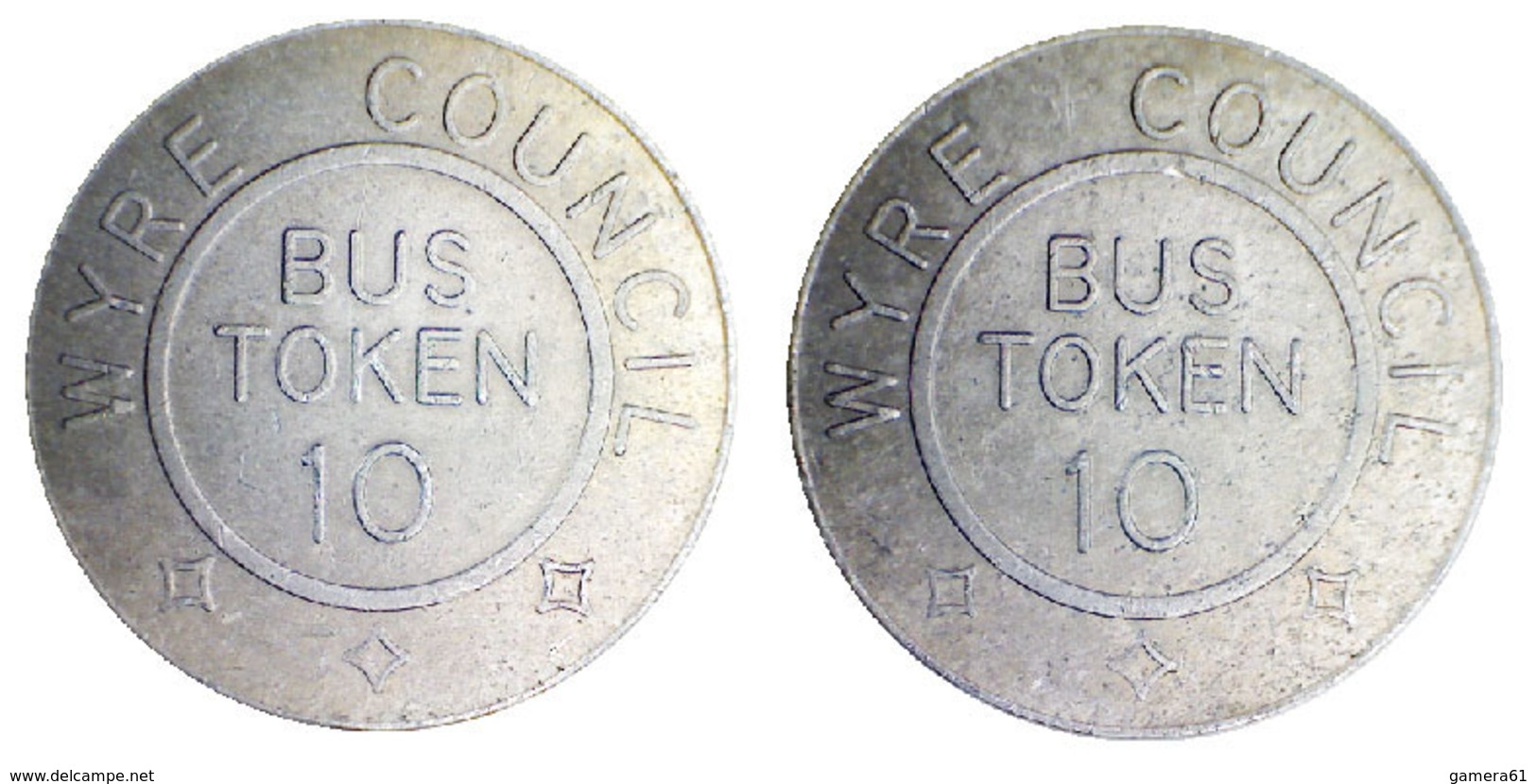 00868 GETTONE TOKEN JETON FICHA TRASPORTO TRANSIT TRANSPORT BUS WYRE COUNCIL BUS TOKEN 10 UK250BF - Autres & Non Classés