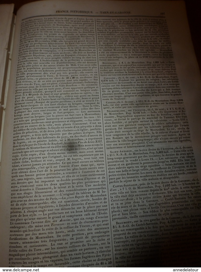 1935 Tarn et Garonne (Histoire-Antiquités-Caractère-Langage-Curiosités-Industrie commerciale-Variétés-Population-etc)