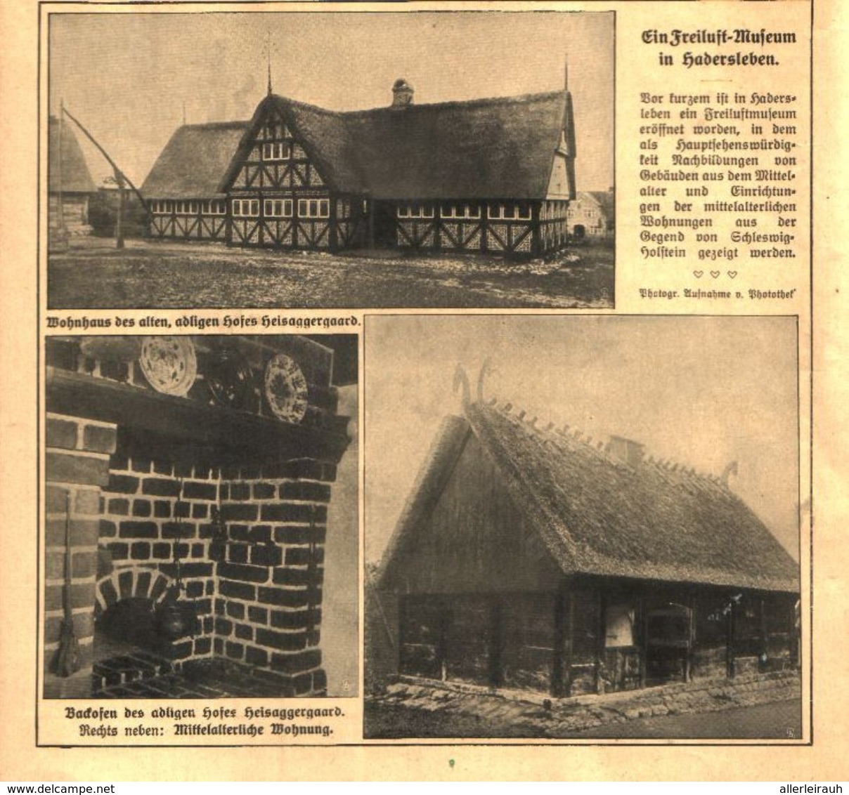 Ein Freiluftmuseum In Hadersleben (Heisaggergaard)  / Druck, Entnommen Aus Zeitschrift / 1915 - Paketten