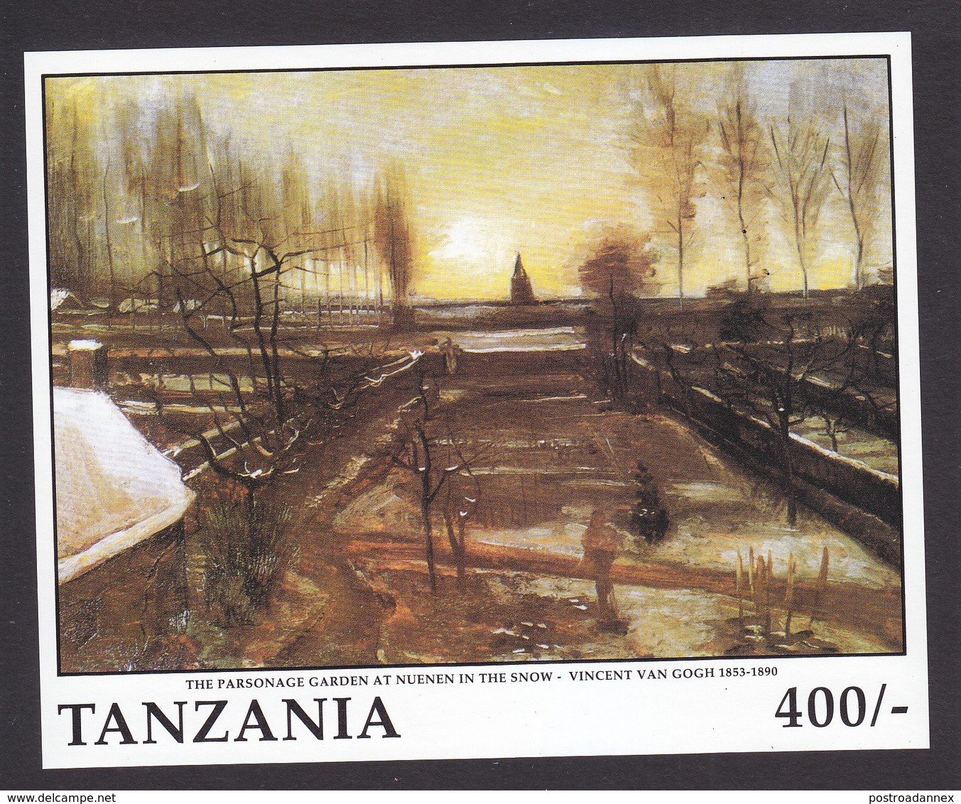 Tanzania, Scott #780, Mint Never Hinged, Vincent Van Gogh, Issued 1991 - Tanzania (1964-...)