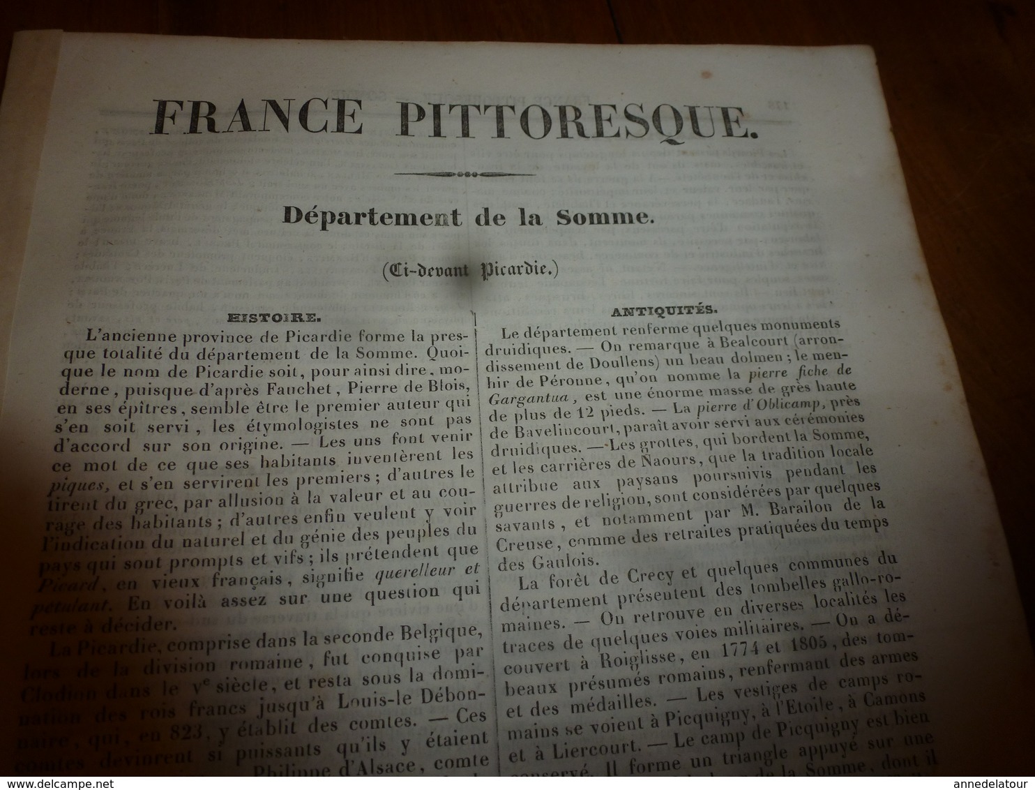 1935 SOMME  (Histoire-Antiquités-Caractère-Langage-Curiosités-Industrie Commerciale-Variétés-Population-Amiens-etc) - Autres & Non Classés