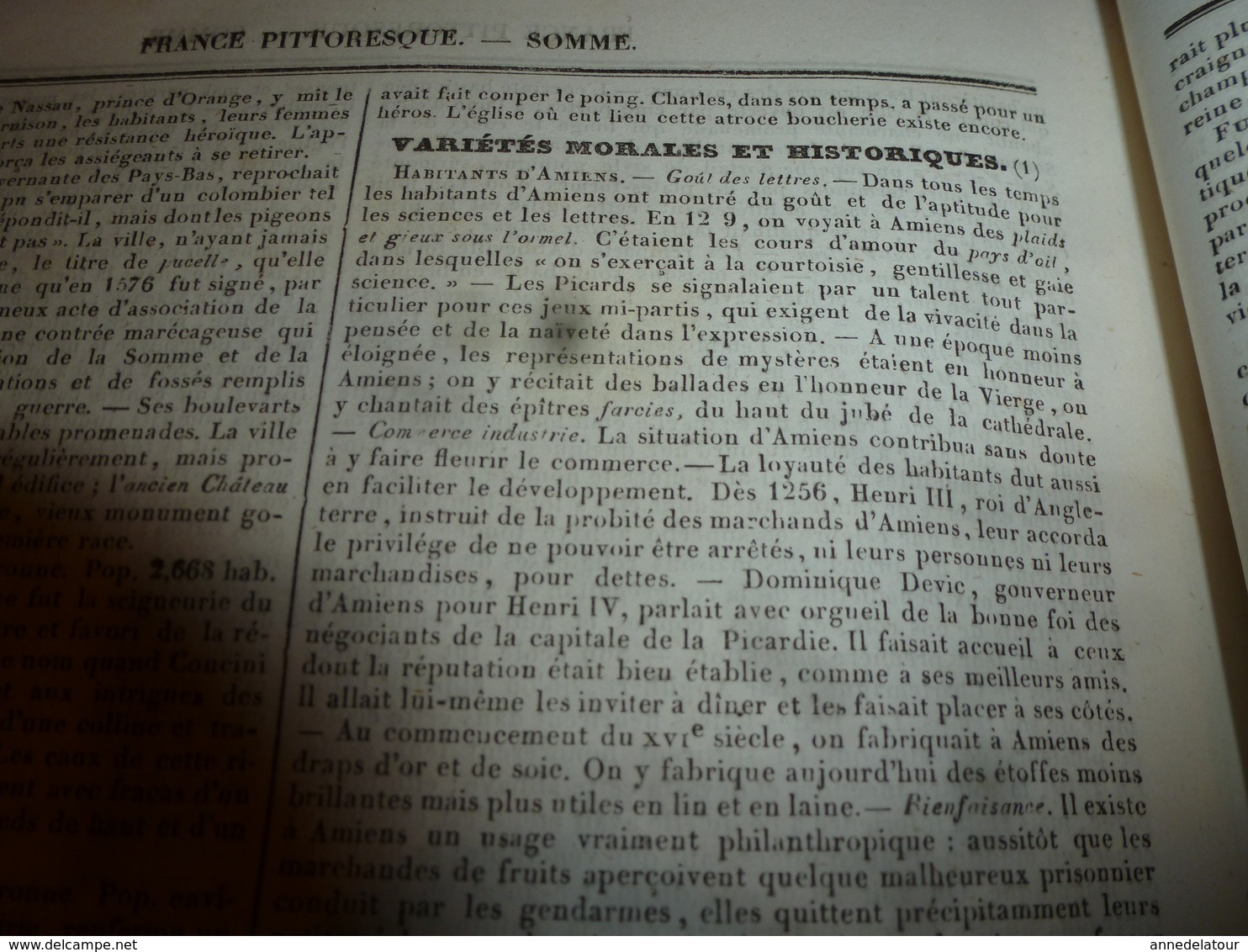 1935 SOMME  (Histoire-Antiquités-Caractère-Langage-Curiosités-Industrie commerciale-Variétés-Population-Amiens-etc)