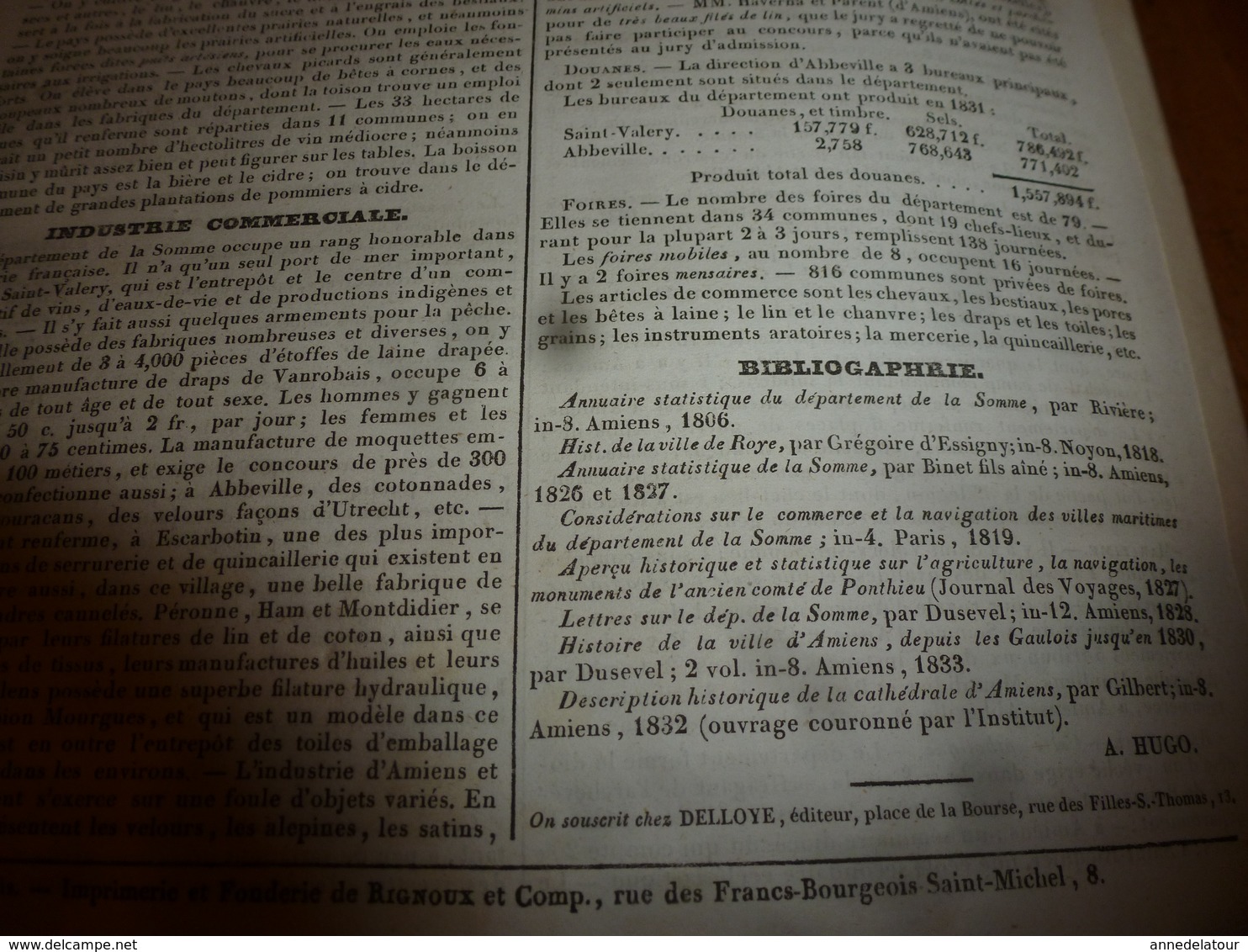 1935 SOMME  (Histoire-Antiquités-Caractère-Langage-Curiosités-Industrie commerciale-Variétés-Population-Amiens-etc)