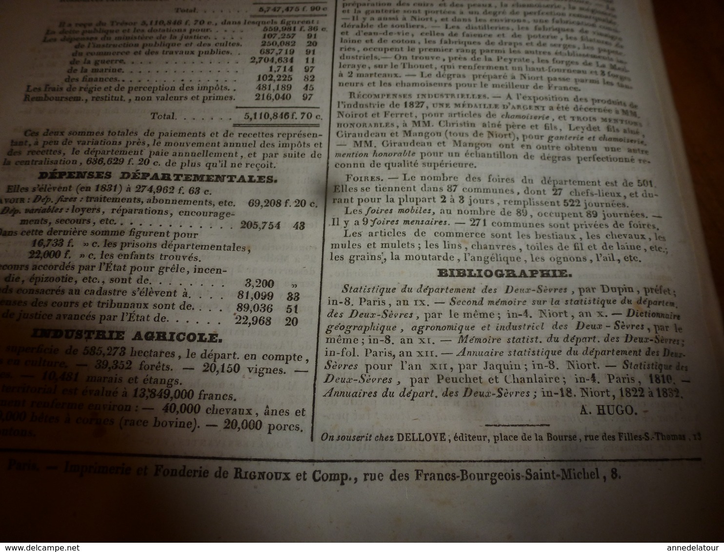 1935 DEUX-SEVRES  (Histoire-Antiquités-Caractère-Langage-Curiosités-Industrie commerciale-Variétés-Population-etc)