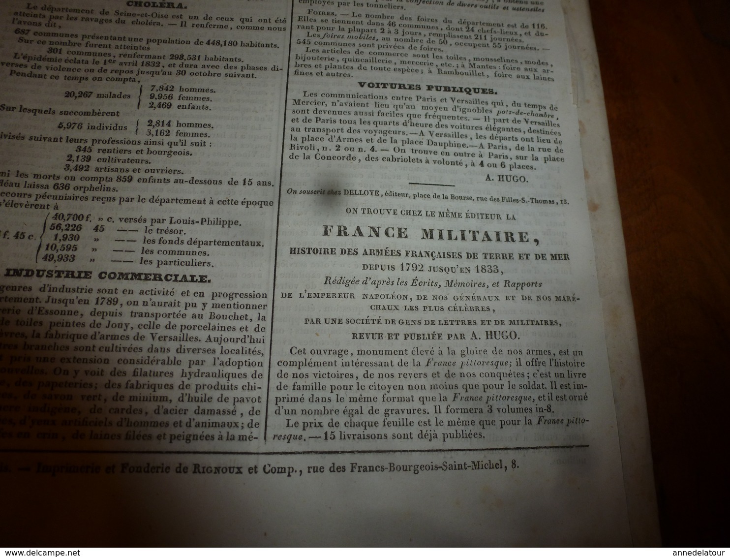 1935 SEINE et OISE (VERSAILLES-Antiquités-Caractère-Langage-Curiosités-Industrie commerciale-Variétés-Population-etc)